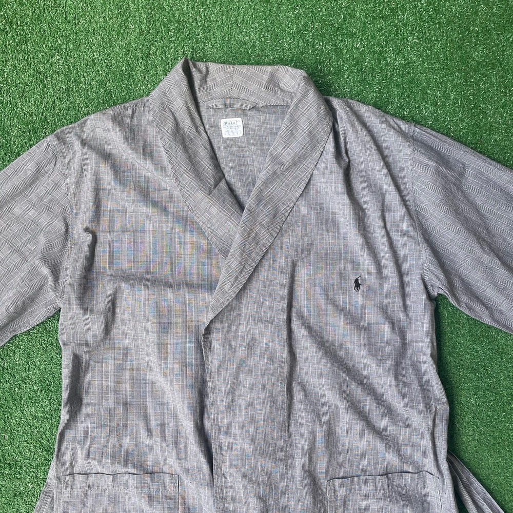 Vintage Polo by Ralph Lauren Gray Shawl-Collar Long Robe